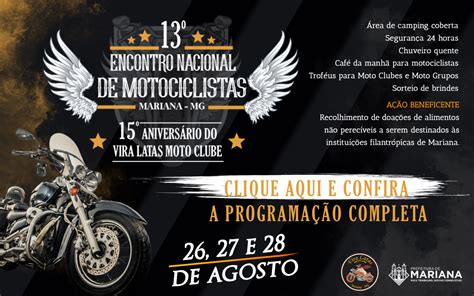 Programa O Da Edi O Do Encontro Nacional De Motociclistas