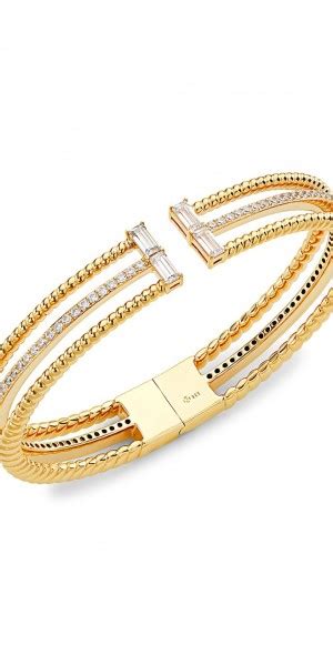 Adriana Orsini Women S Veritas K Gold Plated Cubic Zirconia Cuff