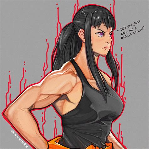 Enen No Shouboutai Armpits Muscular Ponytail Black Hair Bangs Biceps