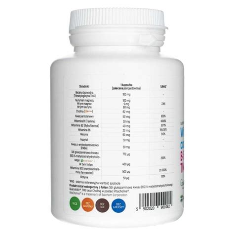 Aliness Witamina B Complex B 50 Methyl plus TMG 100 kapsułek