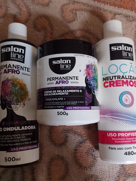 Kit Permanente Afro Salon Line Cosmético Feminino Salon Line Nunca