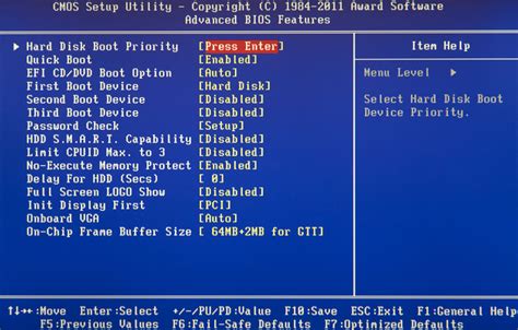 Standard Cmos Features Advanced Bios Features Integrated Peripherals