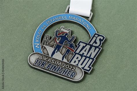 Istanbul Turkey November Istanbul Marathon Finisher Medal