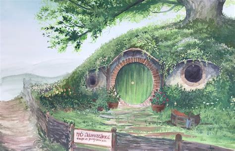 BAG END Print The HOBBIT Bilbo Baggins Hobbit Hole Etsy