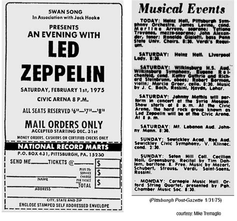 Civic Arena Pittsburgh February 1 1975 Pittsburgh Led Zeppelin