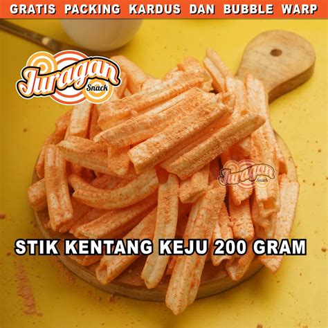 Jual Stik Kentang Keju French Fries Gram Snack Kiloan Makanan