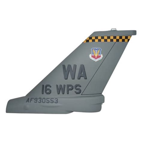 16 WPS F-16C Falcon Airplane Tail Flash | Custom F-16C Falcon Aircraft Tail Flash Plaque