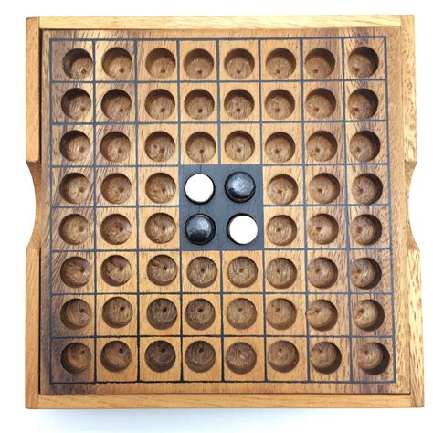 Wooden Toy Othello Reversi Wooden Game Puzzle Brain Teaser The