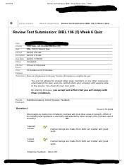 Review Test Submission BIBL 106 5 Week 6 Quiz 19SP Pdf 2 23