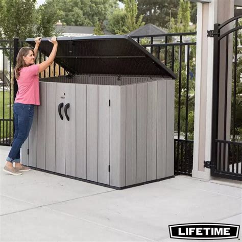 Lifetime U Horizontal Plastic Storage Shed Berkshire Garden