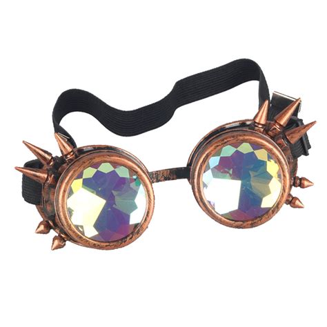 C F Goggle C F Goggle Vintage Steam Punk Victorian Style Goggles Rainbow Kaleidoscope Goth