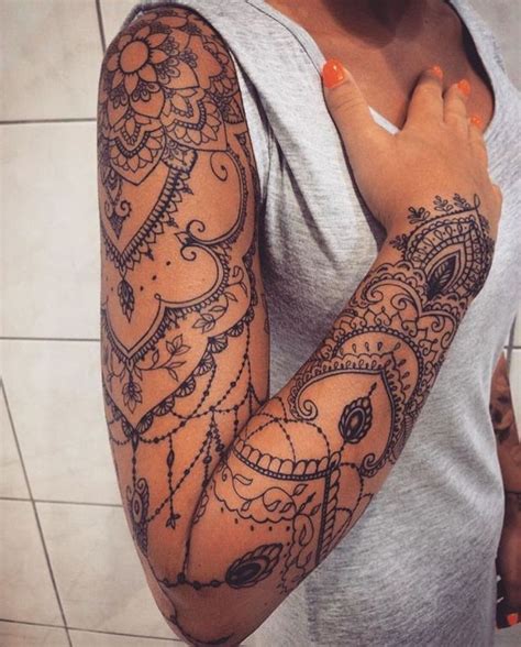 Lace Sleeve Tattoos For Women