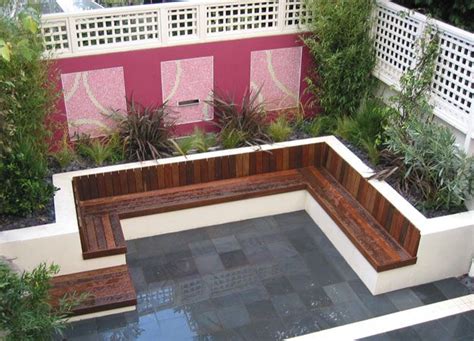 Seating In Raised Borders Modern Landscaping Garden Design London