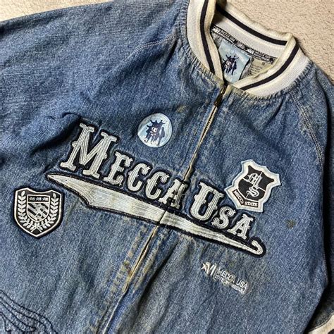 Vintage Mecca USA Denim Zipped T Shirt Women S Fashion Tops Shirts