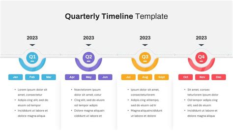 Quarterly Timeline Powerpoint Template Powerpoint Templates