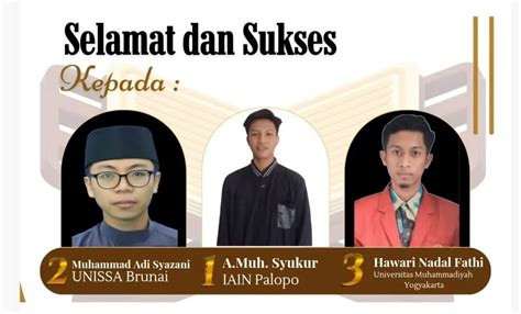 Prestasi Membanggakan Mahasiswa Prodi Iat Iain Palopo Raih Juara