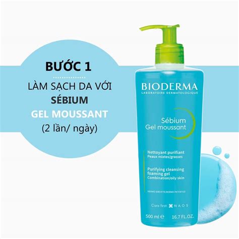 Combo Bioderma Sữa Rửa Mặt And Kem Dưỡng Cho Da Mụn Nhạy Cảm Hasakivn