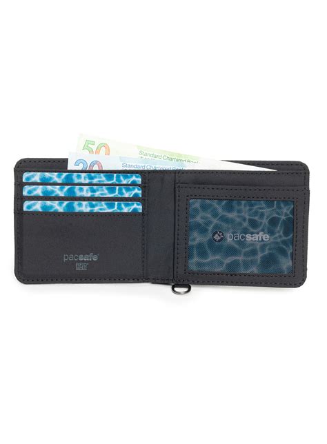 Portfel Antykradzie Owy Pacsafe Rfidsafe Bifold Wallet Black