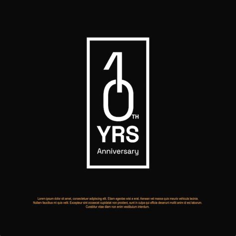 Premium Vector 10th Anniversary Design