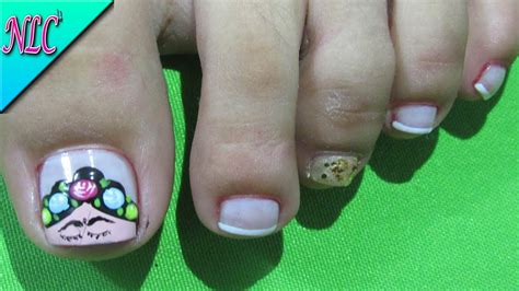 Decoraci N De U As Para Pies Frida Kahlo Frida Kahlo Nail Art Nlc