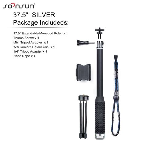 SOONSUN Aluminum Extendable Diving Monopod Pole Stick With 14 Tripod