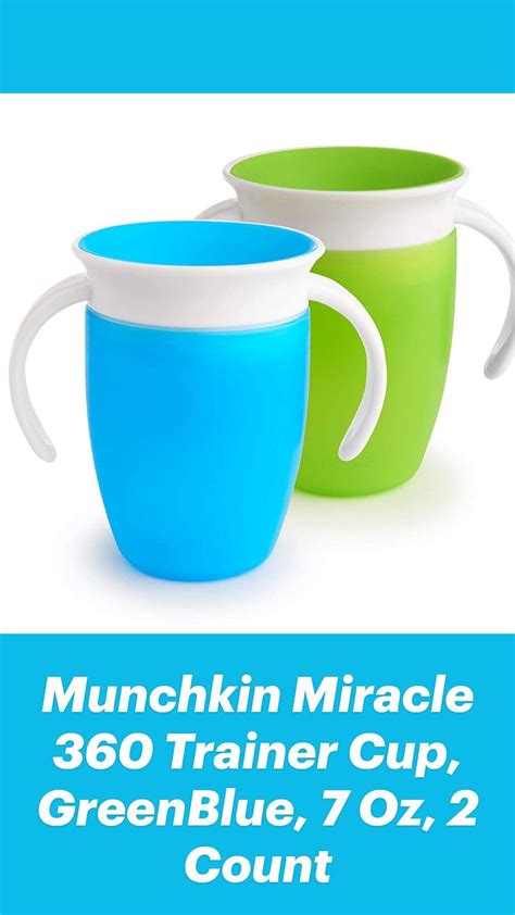 Munchkin Miracle 360 Trainer Cup Greenblue 7 Oz 2 Count Munchkin