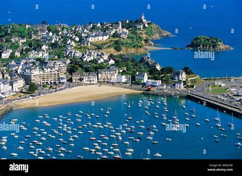 France Cotes d Armor Saint Quay Portrieux vue aérienne Photo Stock