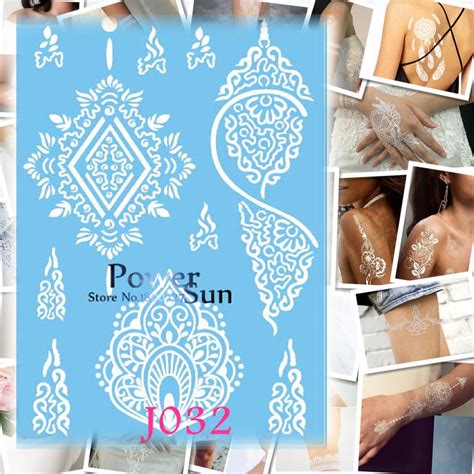 1PC Flash Waterproof Tattoo Women White Ink Mehndi Henna Temporary