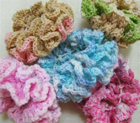 Double Ruffle Crochet Scrunchie Pattern Etsy