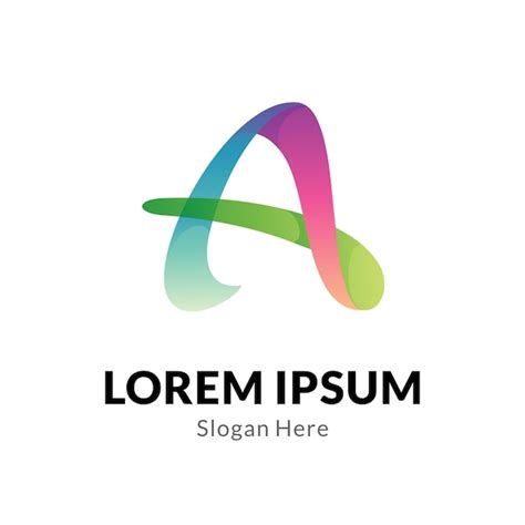 Plantilla De Logotipo Letra A Vector Premium