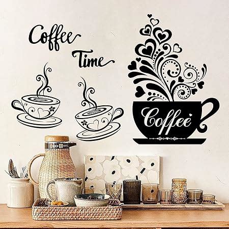 Wandtattoo Kaffeetasse Kaffee Wandaufkleber DIY Wandsticker Küche