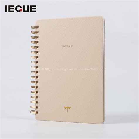 A High Quality Pu Leather Custom Logo Spiral Notebook China Spiral