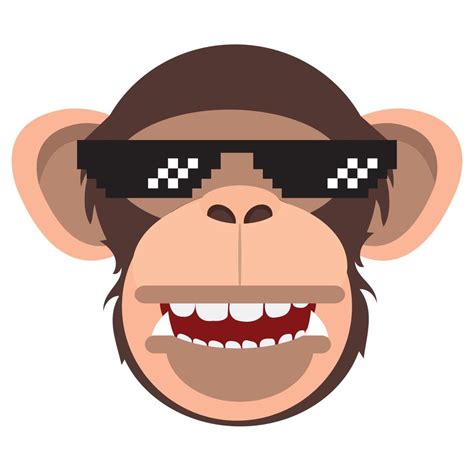 Cool Monkey Wearing Glasses Vector 9252315 Vector Art At Vecteezy