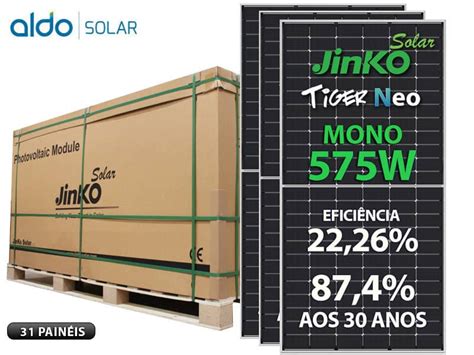 Painel Solar Fotovoltaico Jinko Jkm575n 72hl4 V Tiger Neo 575w 144 Cel