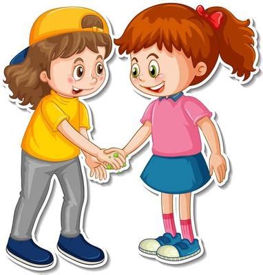 Kids Shaking Hands Vector Art, Icons, and Graphics for Free Download