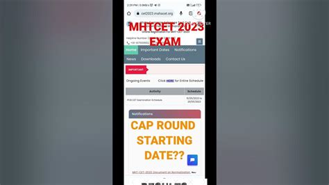 Mhtcet Cap Round College Starting Date 2023 Exam 💙 How To Register For