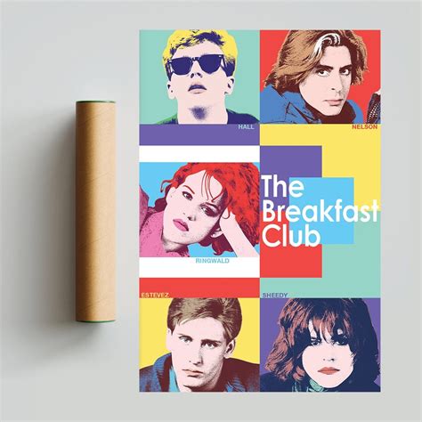 The Breakfast Club Vintage Movie Poster Movie Art Poster Wall Art Prints Canvas Film Poster ...