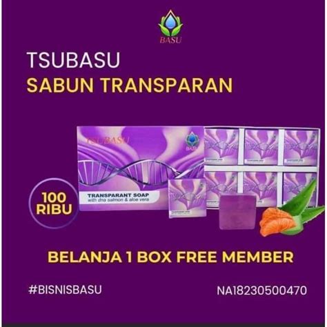 Jual TSUBASU 1 Box Sabun Wajah Viral DNA Salmon Aloe Vera Pencerah