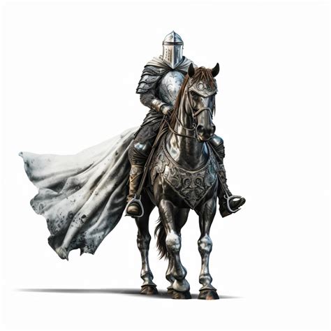 Premium Ai Image A Knight Isolated On White Background