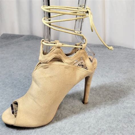 So Me Shoes So Me Nude High Heel Tie Up Sandal Shoes Poshmark