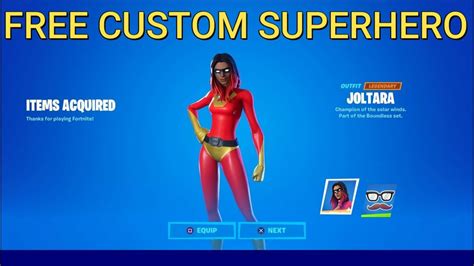 How To Get The Custom Superhero Skins For Free In Fortnite Free Boundless Set Youtube