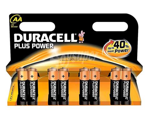 Duracell Paquete De 8 Pilas Alcalinas Del Tipo AA O LR06 Plus Power