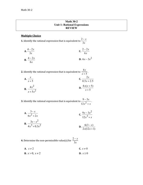 Adding Rational Expressions Pdf