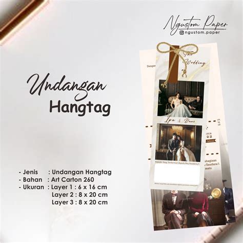 Jual Undangan Hangtag 4 Play Undangan Pernikahan Unik Model Hangtag