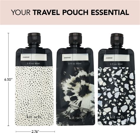 Travel Containers Leak Proof Refillable Squeeze Pouches Tsa