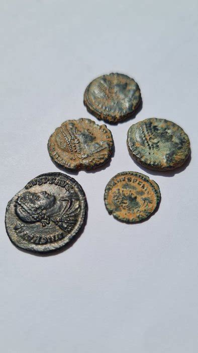 Roman Empire Lot Of Bronze Folles Including Gratianus Catawiki