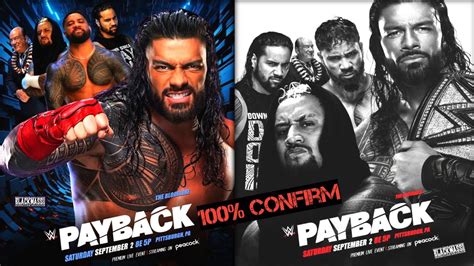 Jey Uso Vs Jimmy Uso Wwe Payback Match Card Prediction Wwe