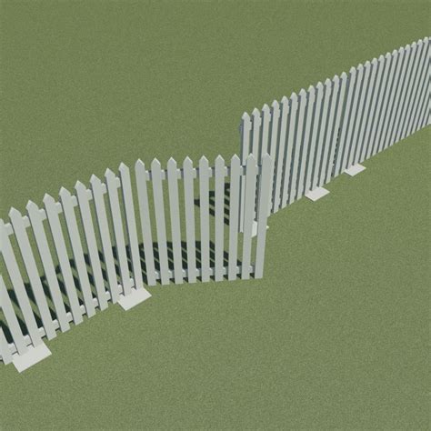 Gothic Wood Picket Fence Panel V1 Free 3D Model Obj Stl Free3D