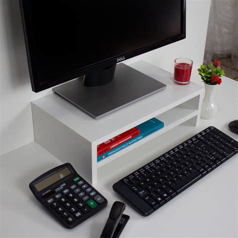 Base Apoio Mdf Suporte Para Monitor Ergonomico Organizador Shopee Brasil