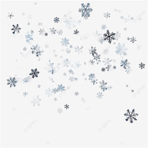 Realistic Falling Christmas Snowflakes Effect Isolated Snow Effect